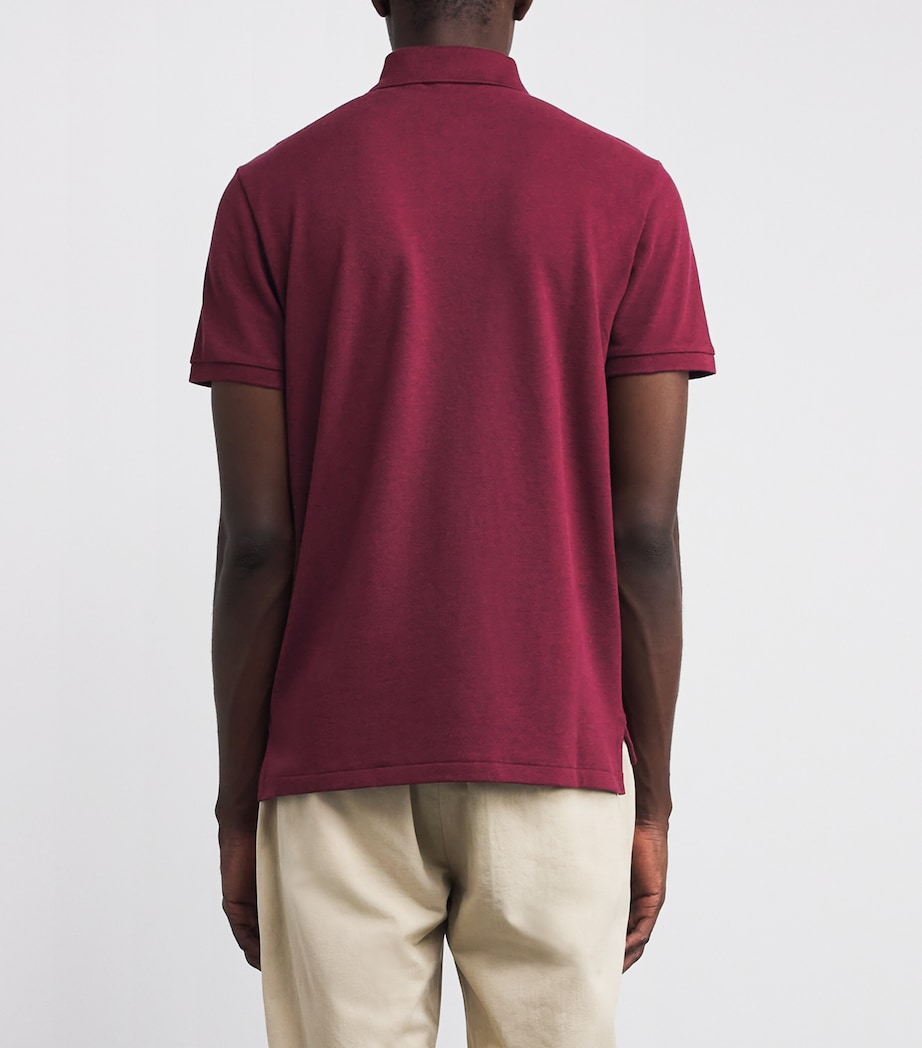 Cotton Mesh Slim Fit Polo Shirt