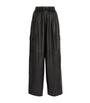 Leather Wide-Leg Trousers