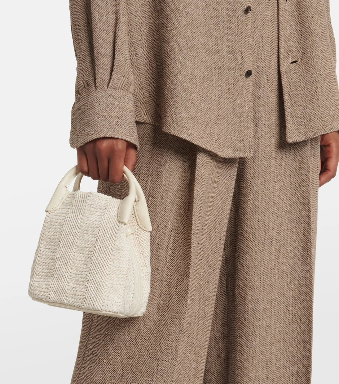 Loro Piana - Bale Micro leather-trimmed bucket bag