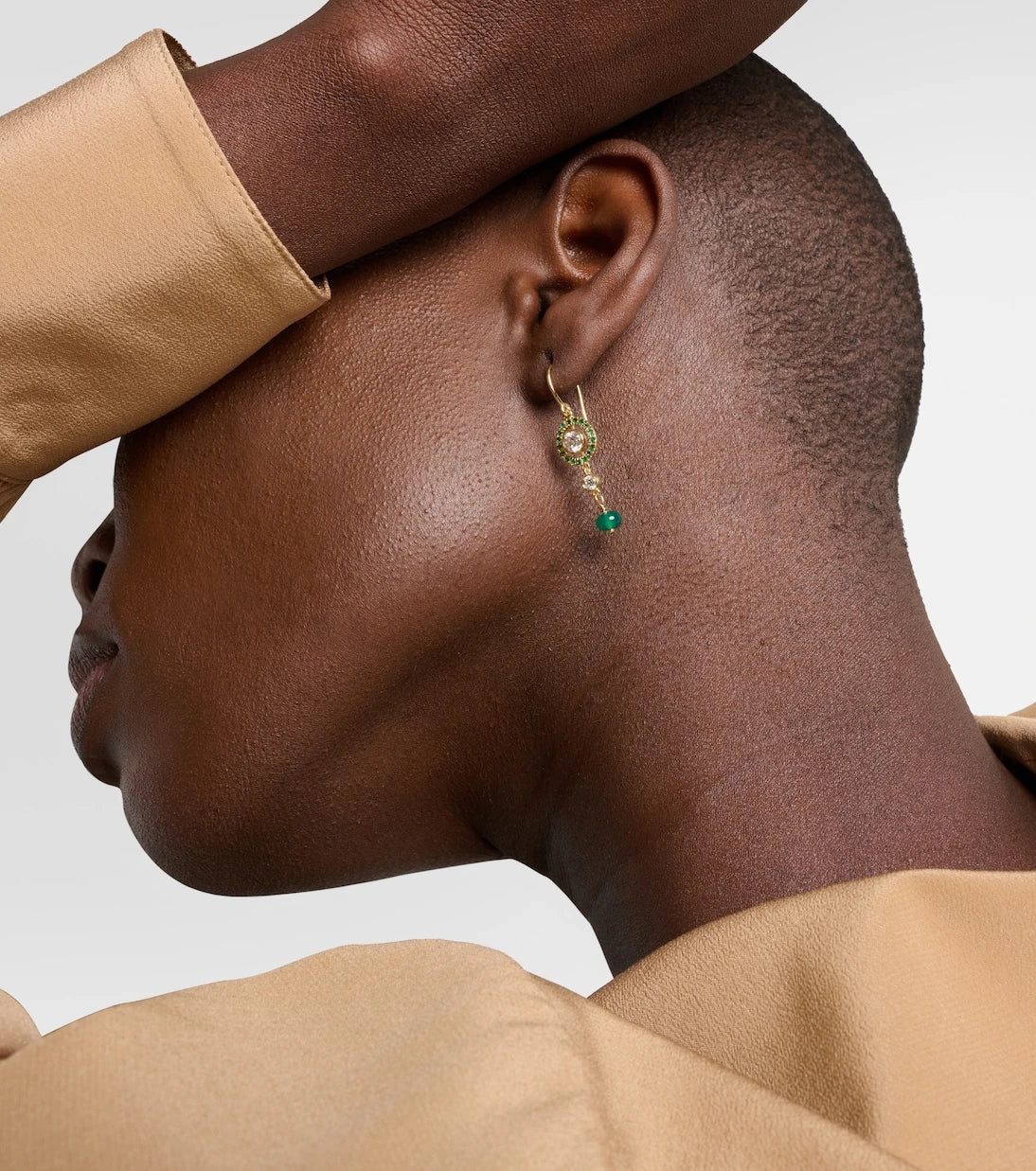 Ileana Makri - Orbit 18kt gold drop earrings with gemstones