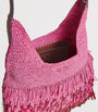 Pink Straw Shag Tote Bag