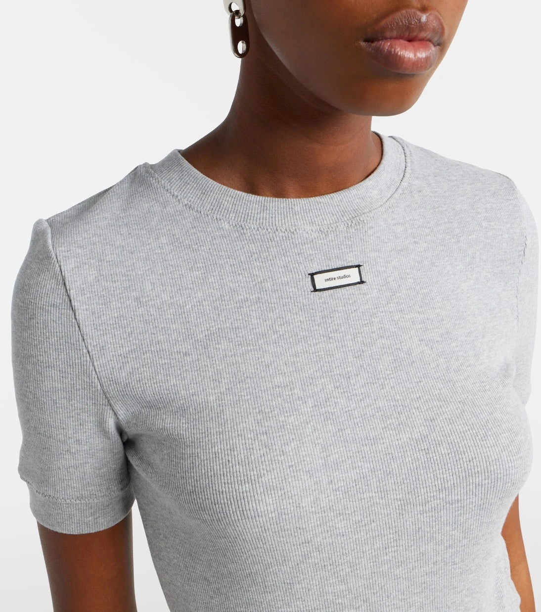 Entire Studios - Lounge ribbed-knit cotton-blend T-shirt