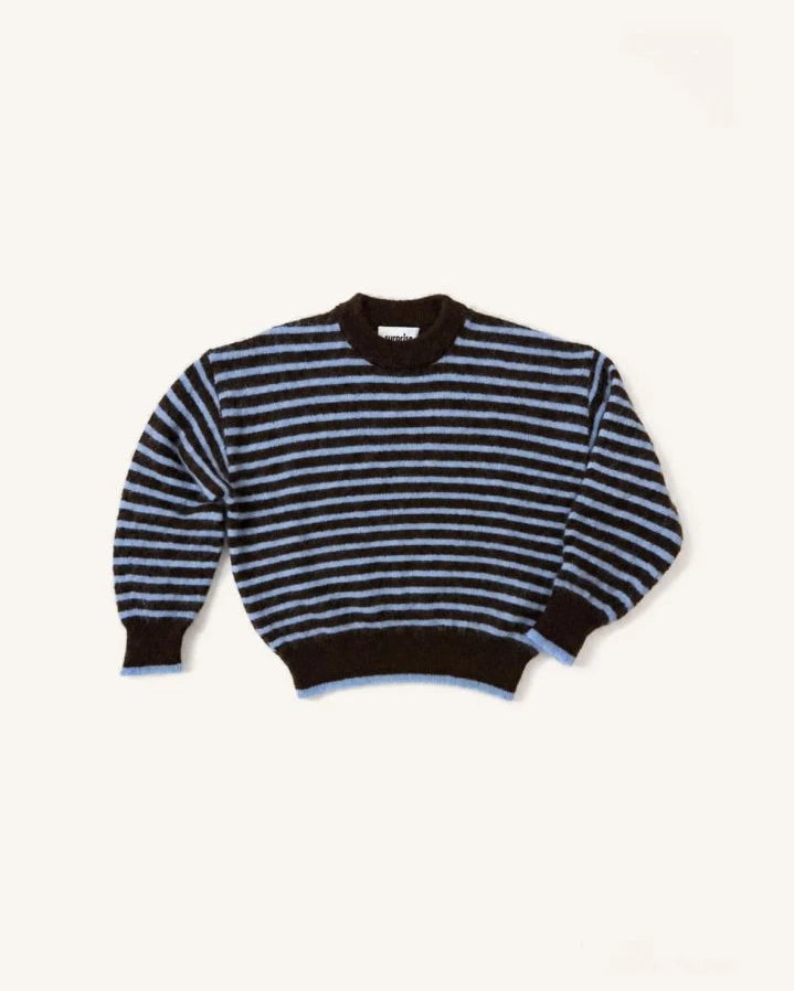Surprise Paris - Lala Mohair Striped Sweater | Chocolate