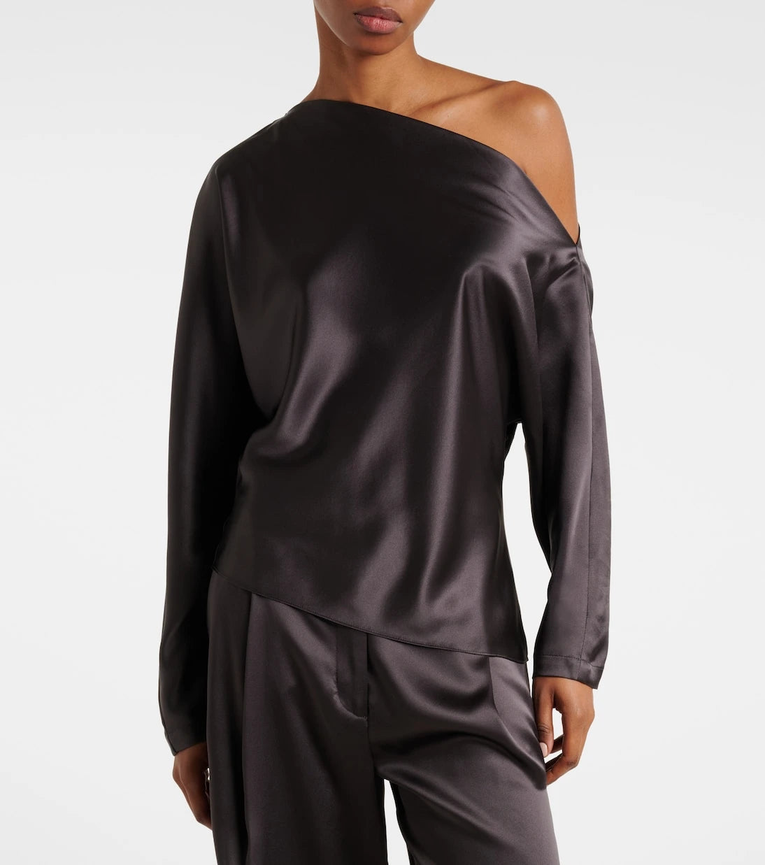 The Sei - One-shoulder silk satin top