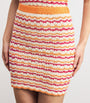 ESCVDO Orange Crochet Wayra Mini Skirt