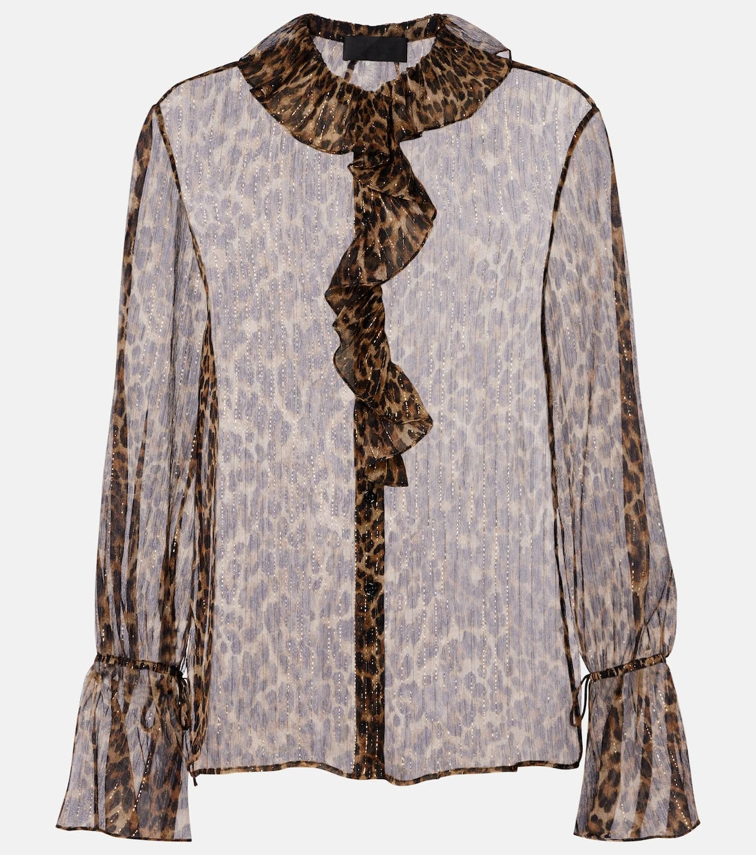 Nili Lotan - Cecily leopard-print silk-blend blouse