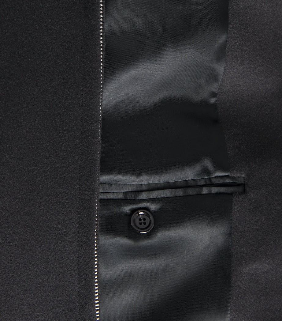 Lardini Navy Cashmere-Wool Bomber Jacket