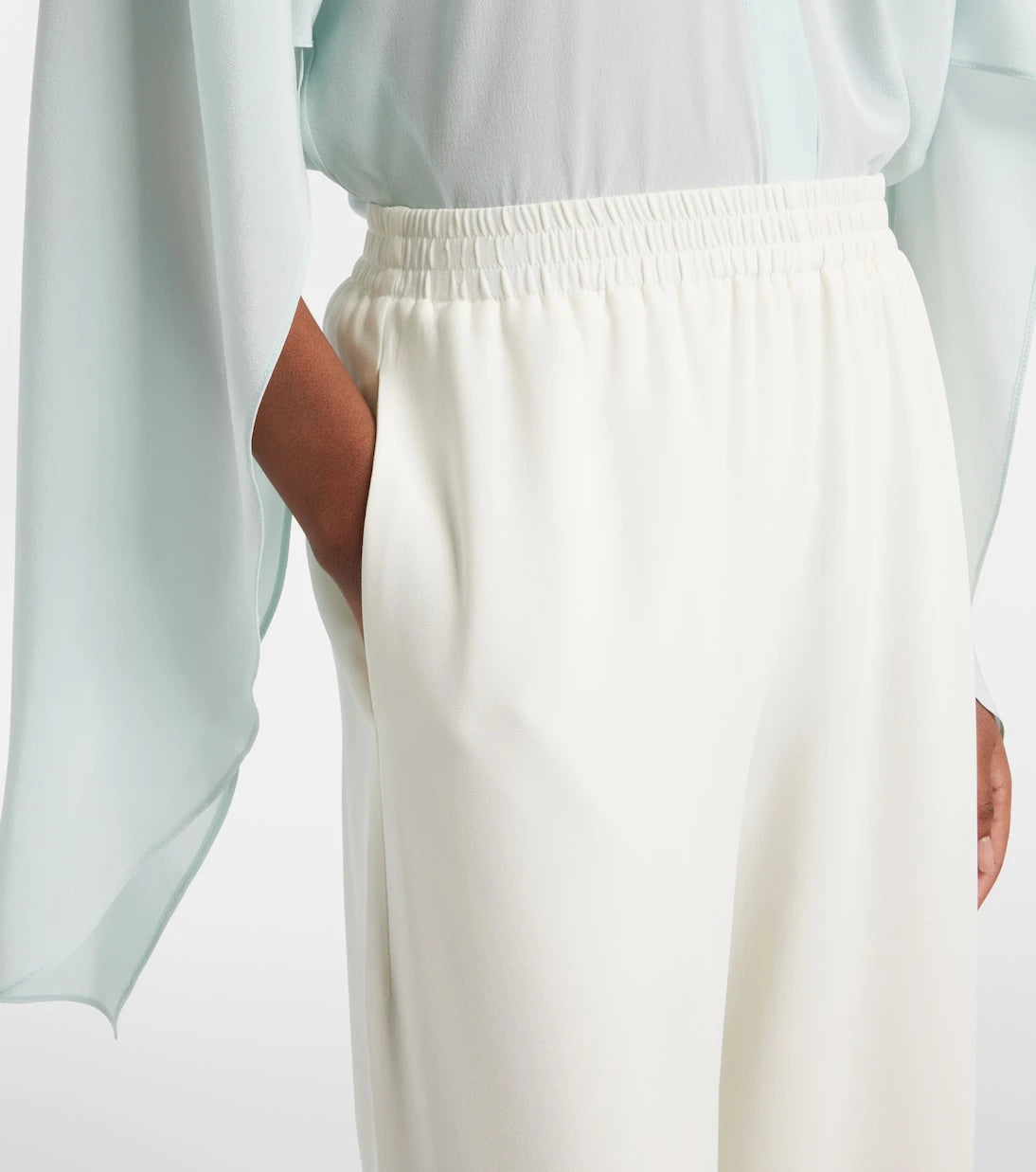 Oscar de la Renta - Silk-blend georgette wide-leg pants