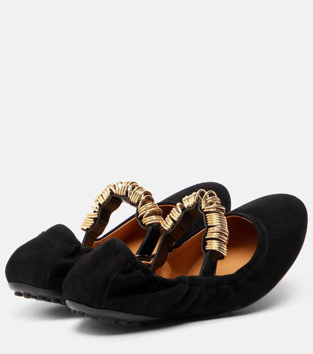 Tod's - حذاء ماري جين المسطح من جلد الشامواه