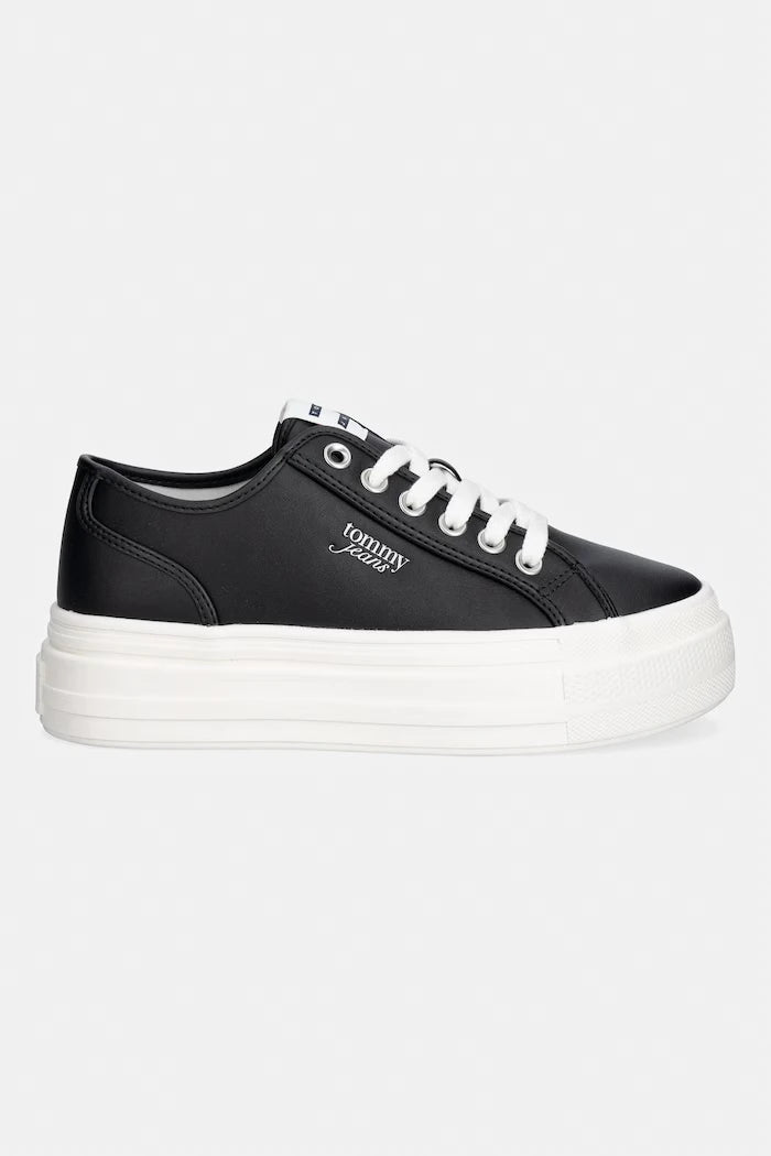 Tommy Jeans TJW FLATFORM SNEAKER LTR kadın deri düşük kesim sneaker