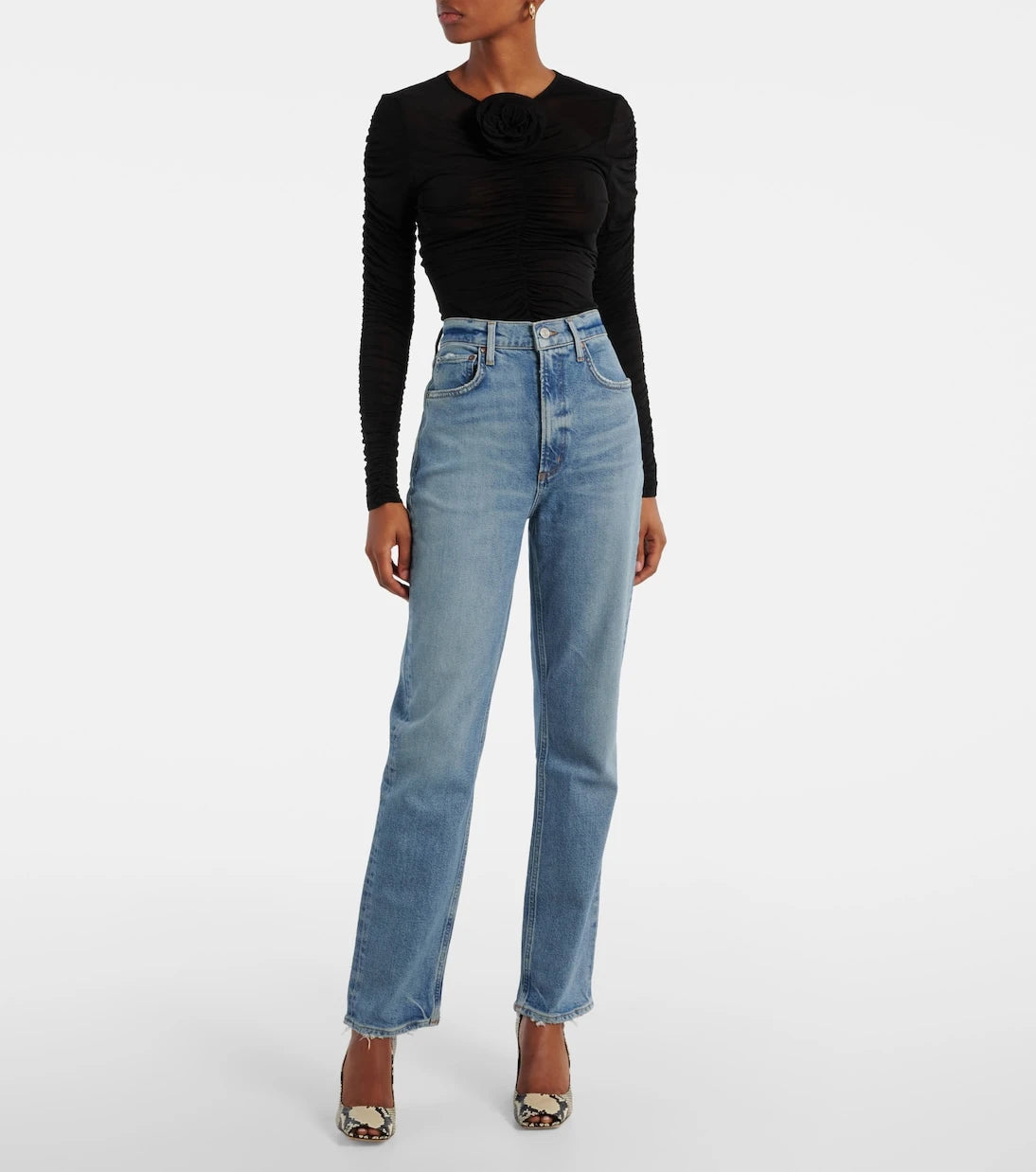 Agolde - Stovepipe high-rise straight jeans