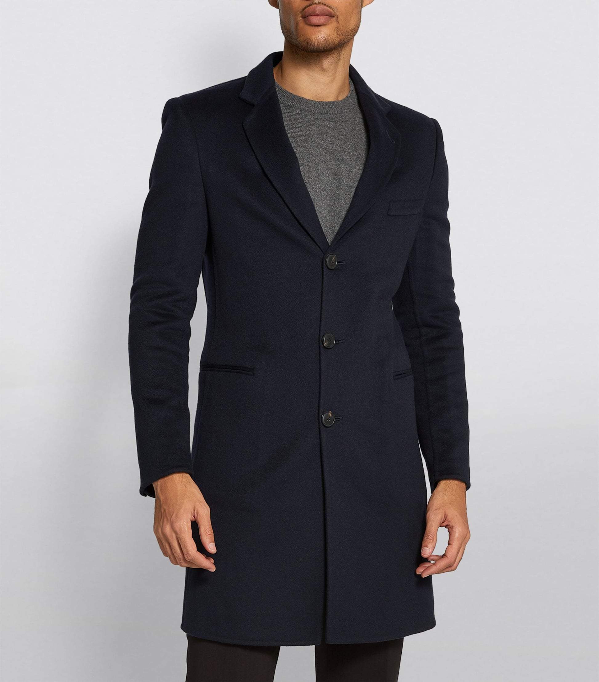 Blue Cashmere Overcoat