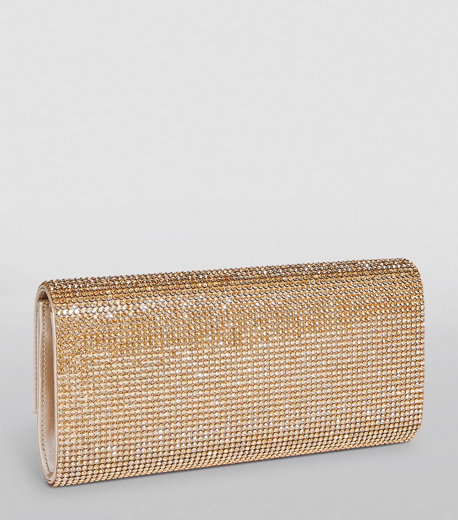 Satin Crystal-Embellished Perry Clutch Bag