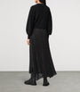 AllSaints Black Pleated Sinead Sweater Dress