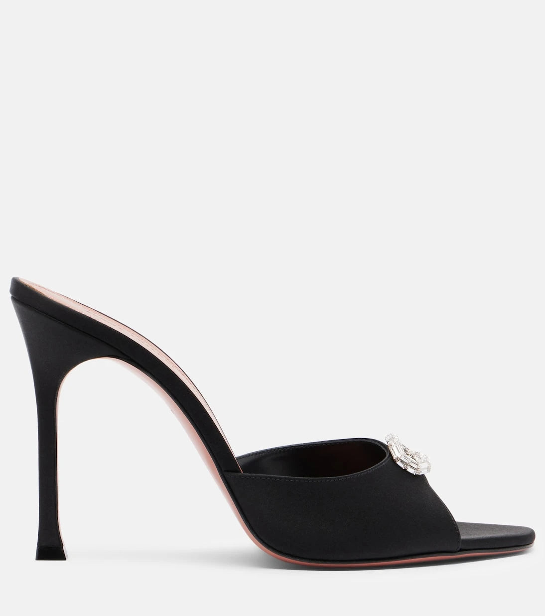 Amina Muaddi - Camelia embellished satin mules