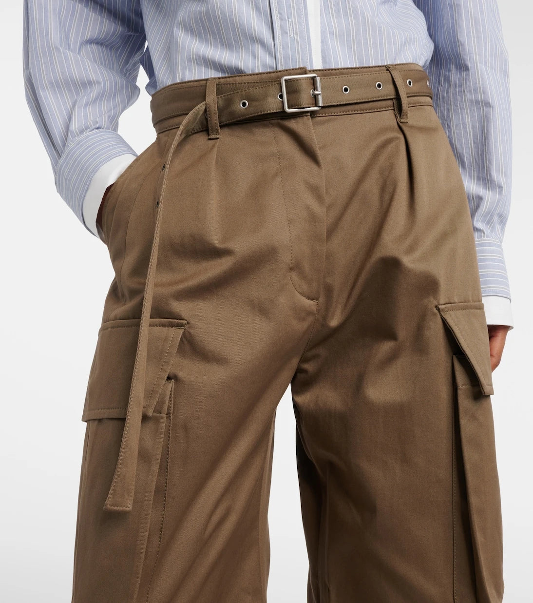 Acne Studios - Pama cropped cotton twill barrel-leg cargo pants