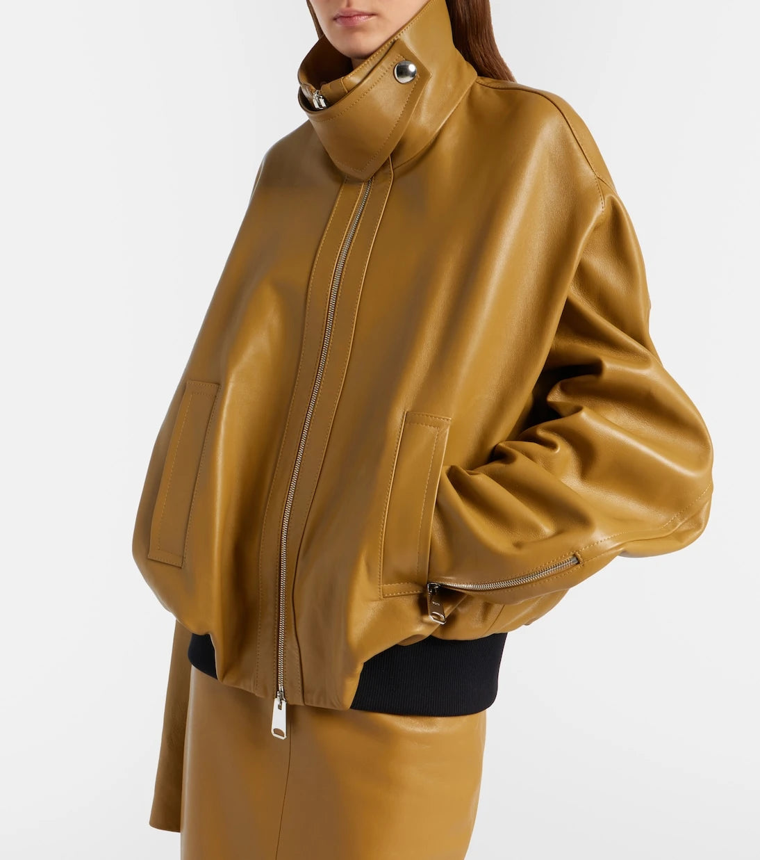 Khaite - Oversized leather jacket
