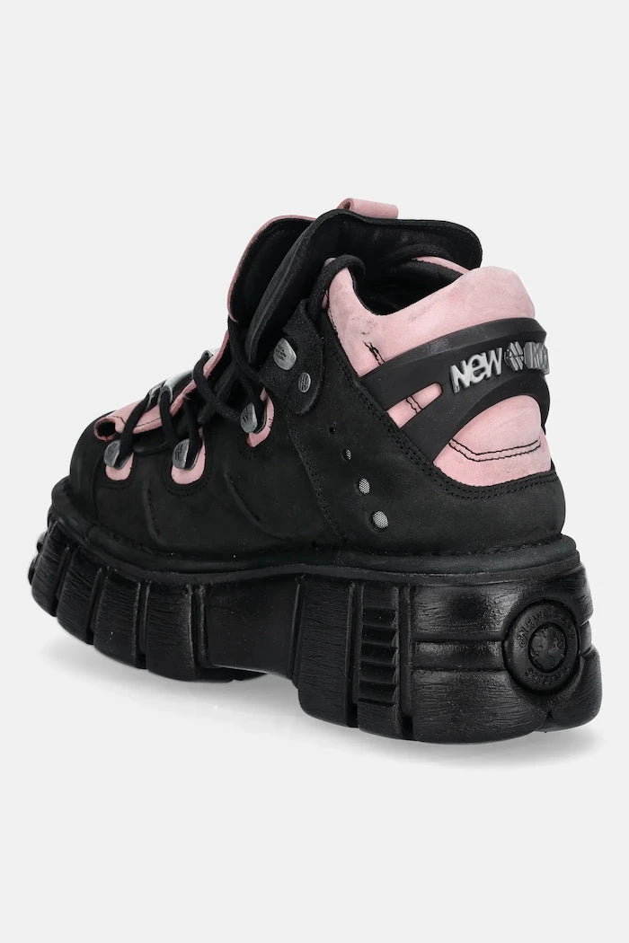 Nubuk New Rock Nobuck Negro + Nobuck Rosa + Tower Negro Lateral