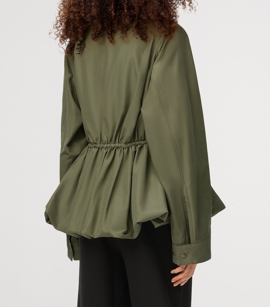 LOEWE Green Cotton Gathered Jacket