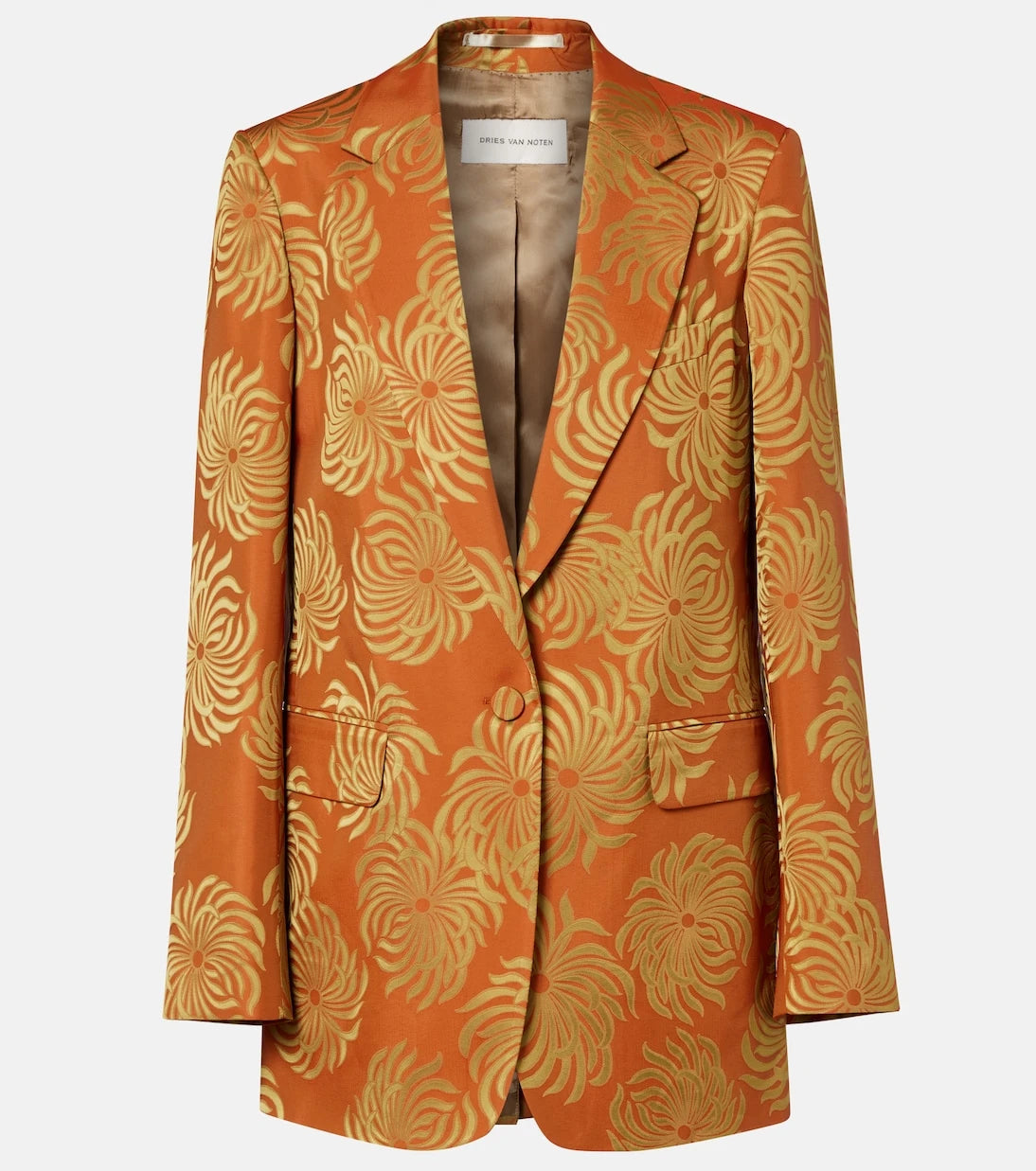 Dries Van Noten - سترة بليزر جاكار مزهرة