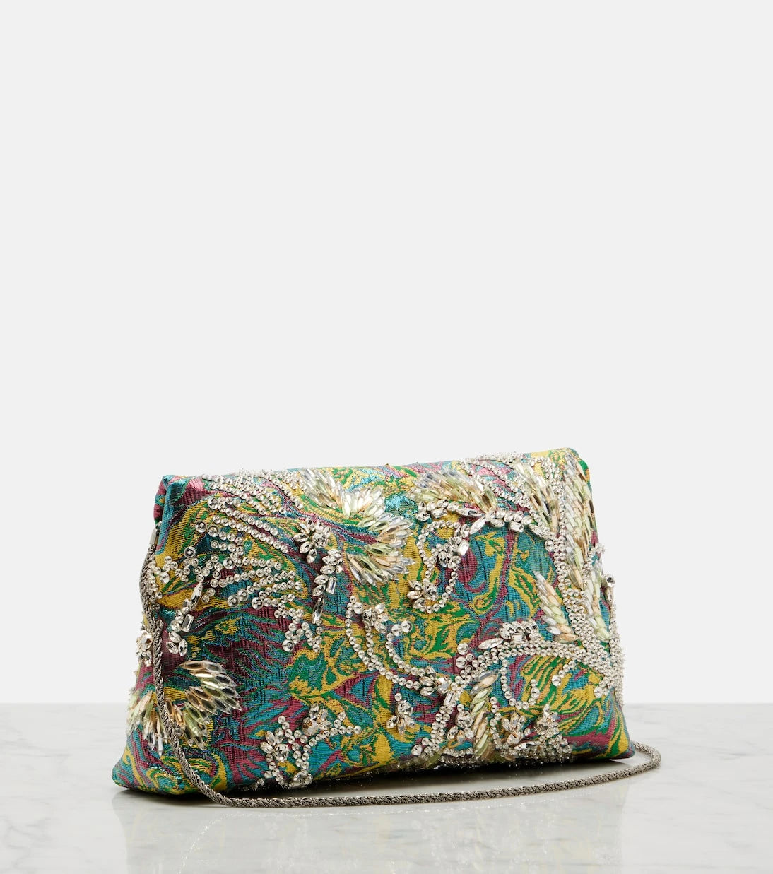 Dries Van Noten - Envelope Small embellished jacquard clutch