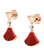Rose Gold, Diamond and Carnelian Divas' Dream Earrings