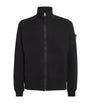 Stone Island Black Cotton Zip-Up Sweatshirt