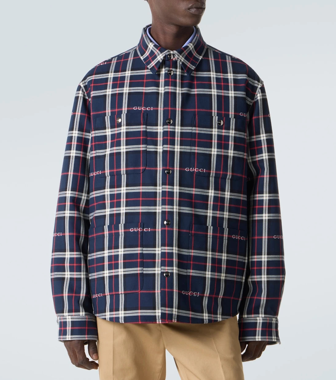 Gucci - Plaid cotton shirt