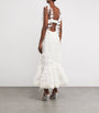 Zimmermann Ivory Linen-Silk Petal Midi Dress