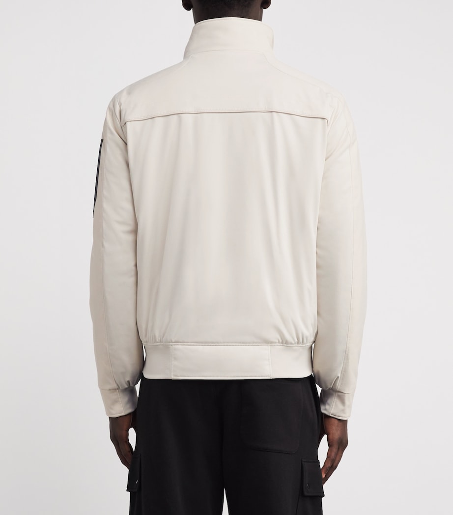 BOSS White Zip-Up Jadon League Jacket