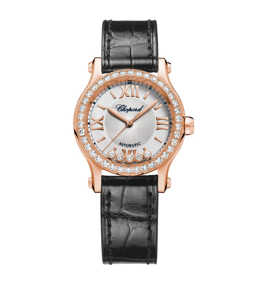 Rose Gold and Diamond Happy Sport Watch 30mm