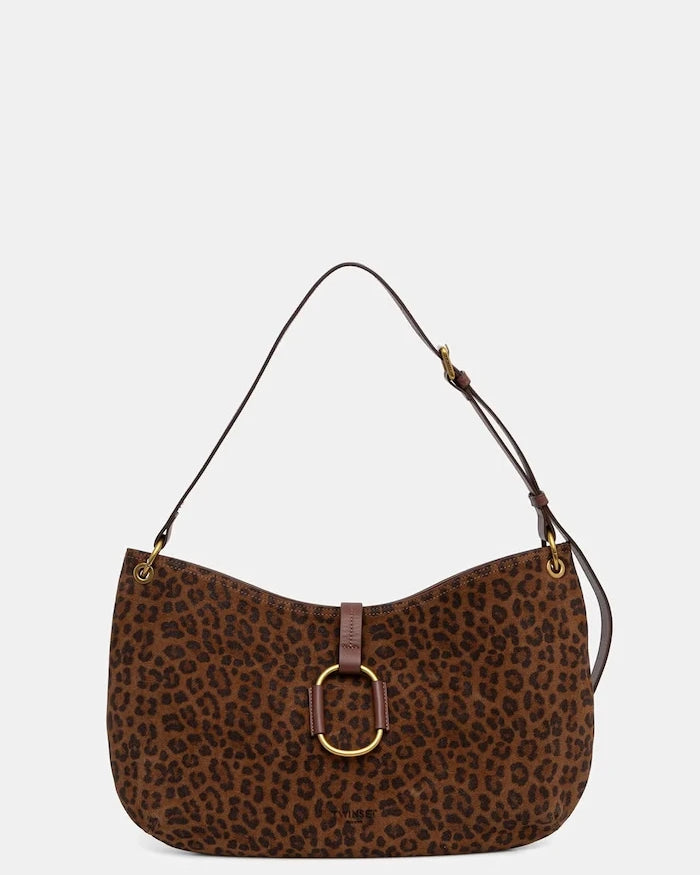 Twinset süet kadın hobo çanta