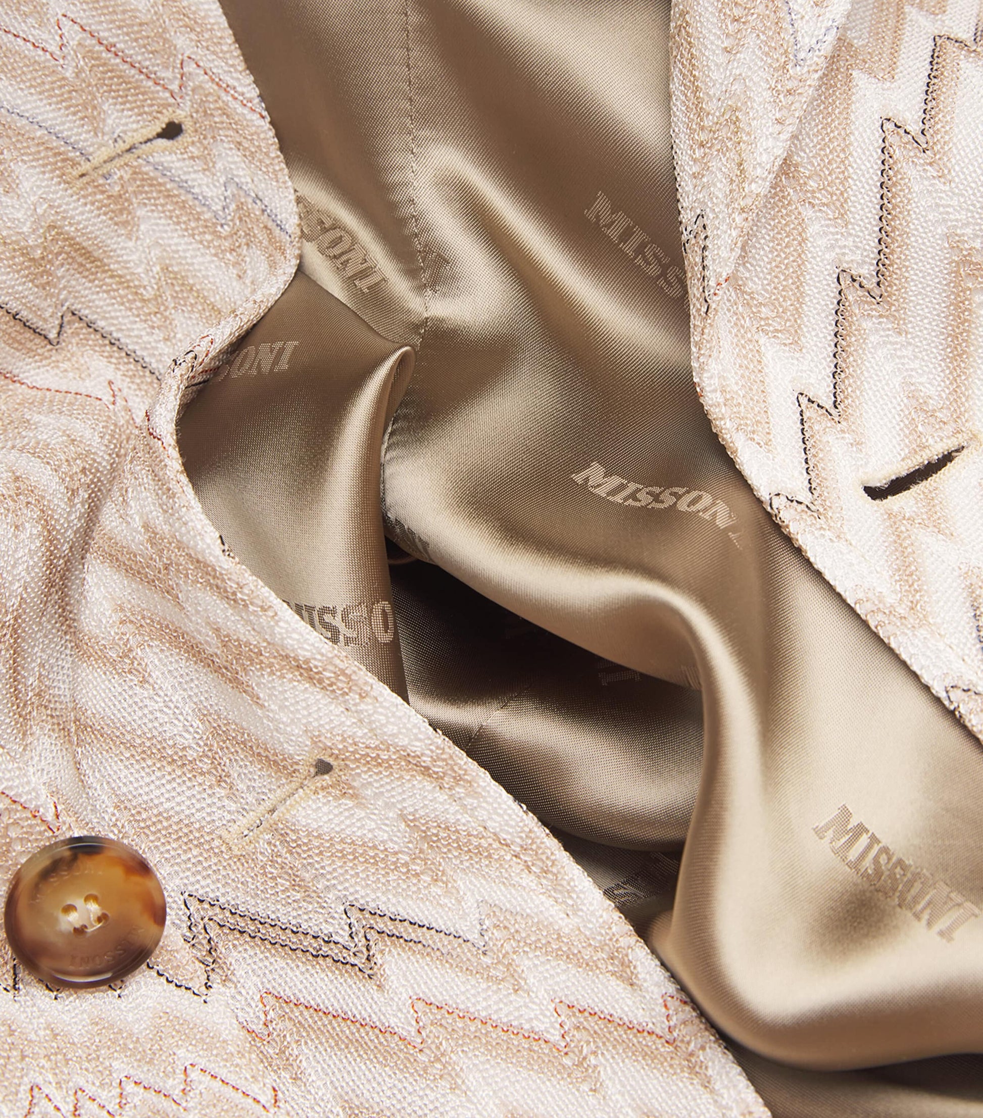 Missoni White Zigzag Trench Coat