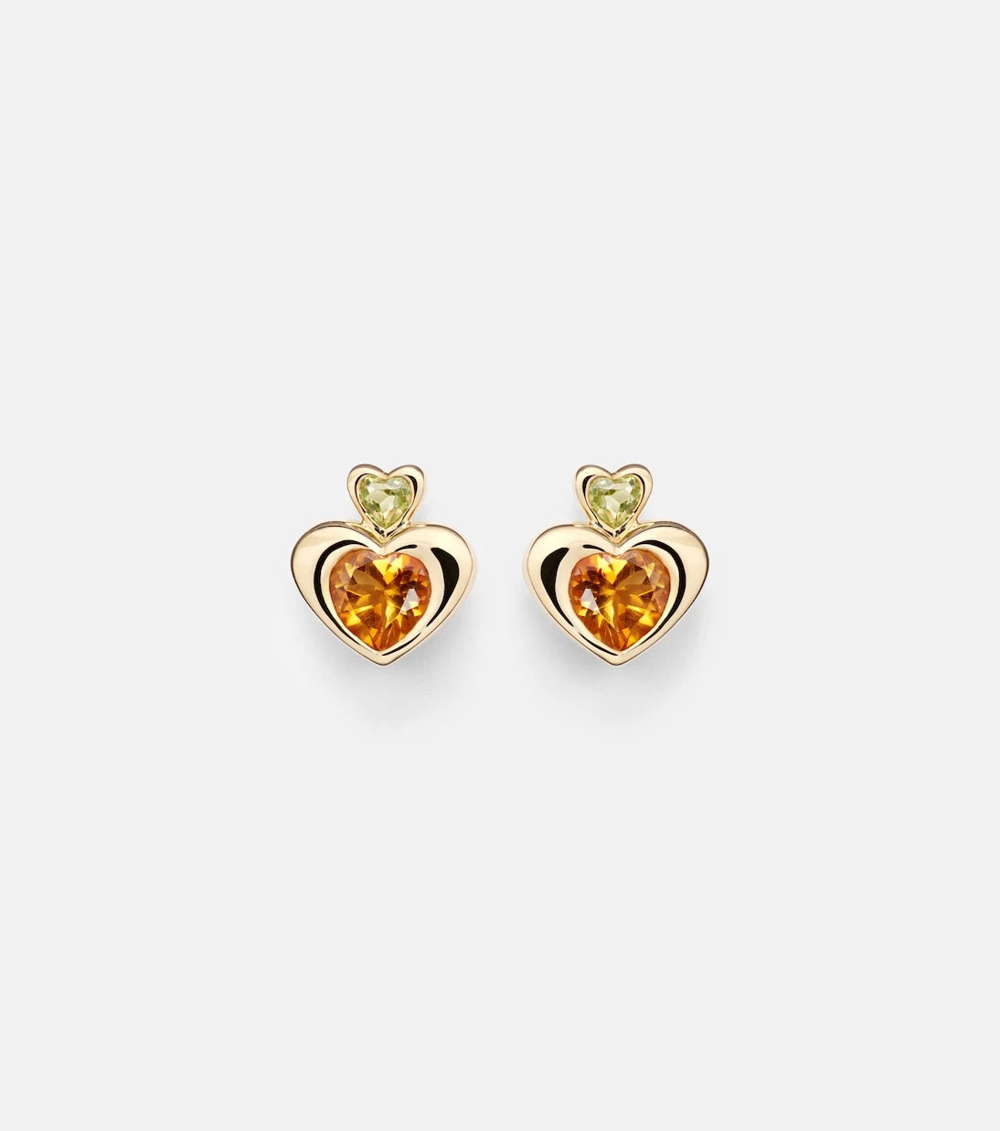 Roxanne First - 14kt gold single earring with citrine and peridot