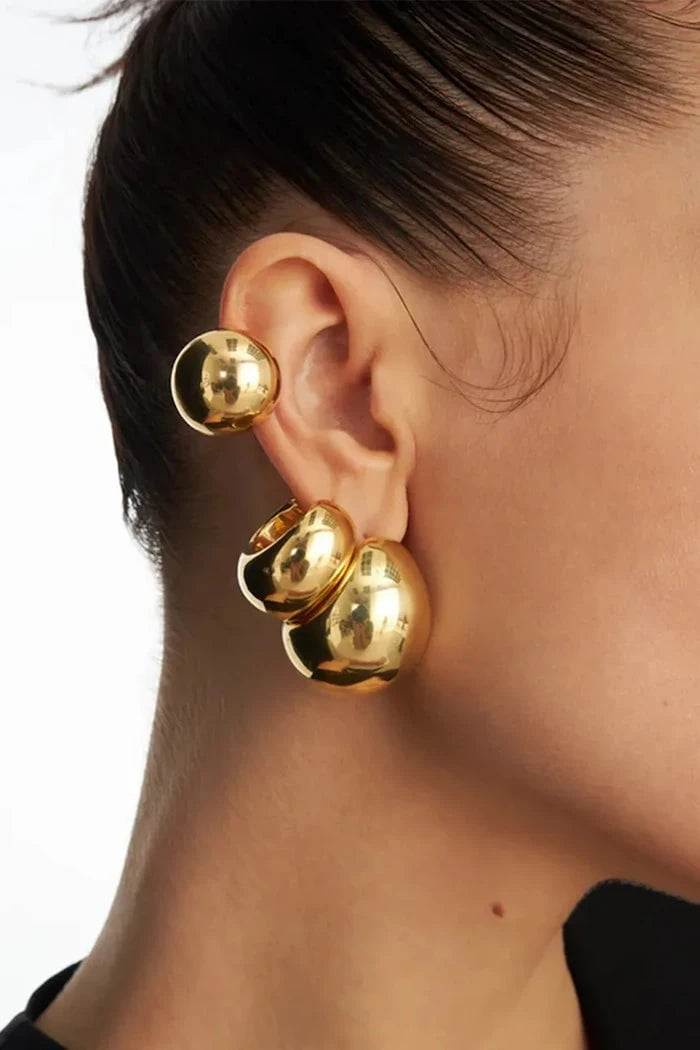 Позлатено сребро дамски обеци Luna Earrings