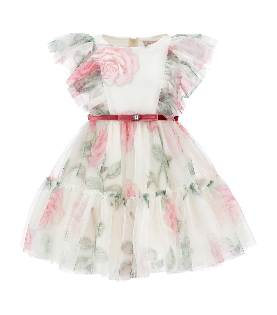 Green Tulle Floral Dress (2-12 Years)