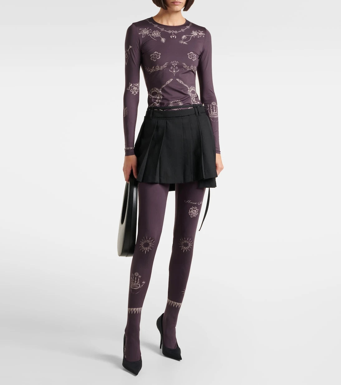 Marine Serre - Printed jersey tights