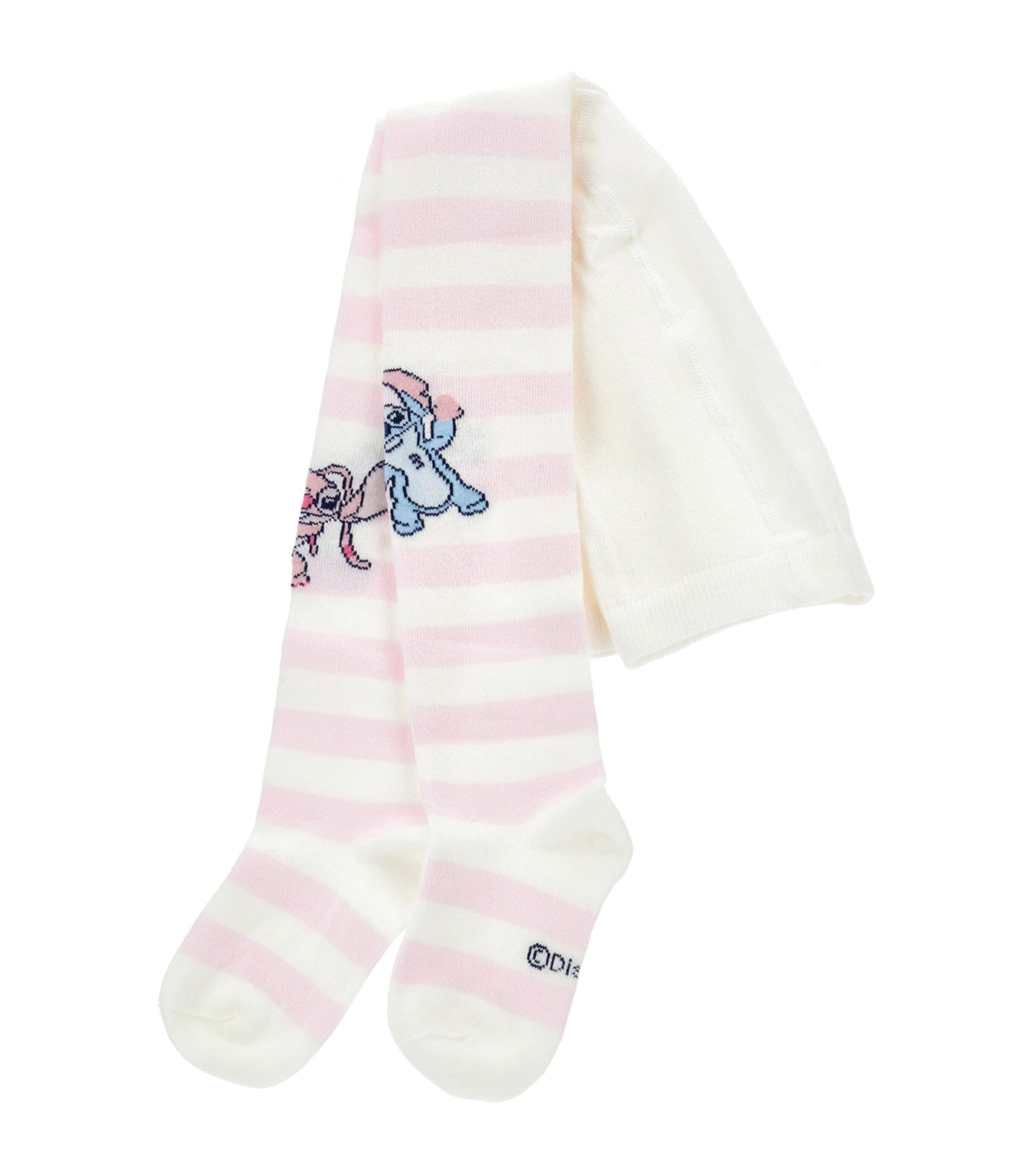 Monnalisa x Disney Cotton-Blend Striped Stitch Tights PANNA+FAIRYTALE