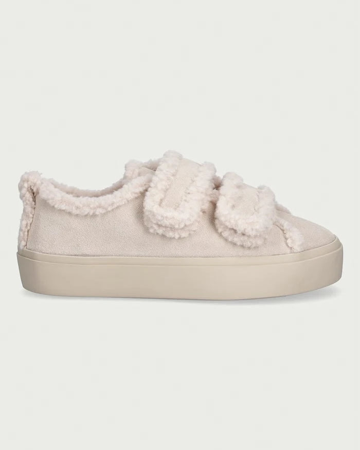 Inuikii Shearling Low Velcro Pastelle kadın süet sneaker