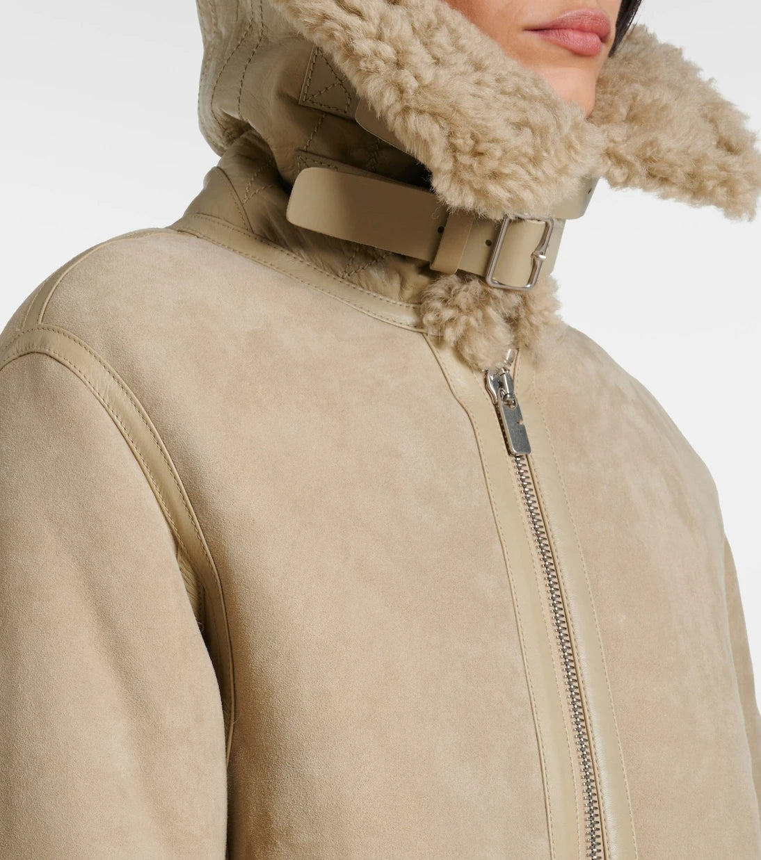 Burberry - Shearling-lined leather jacket