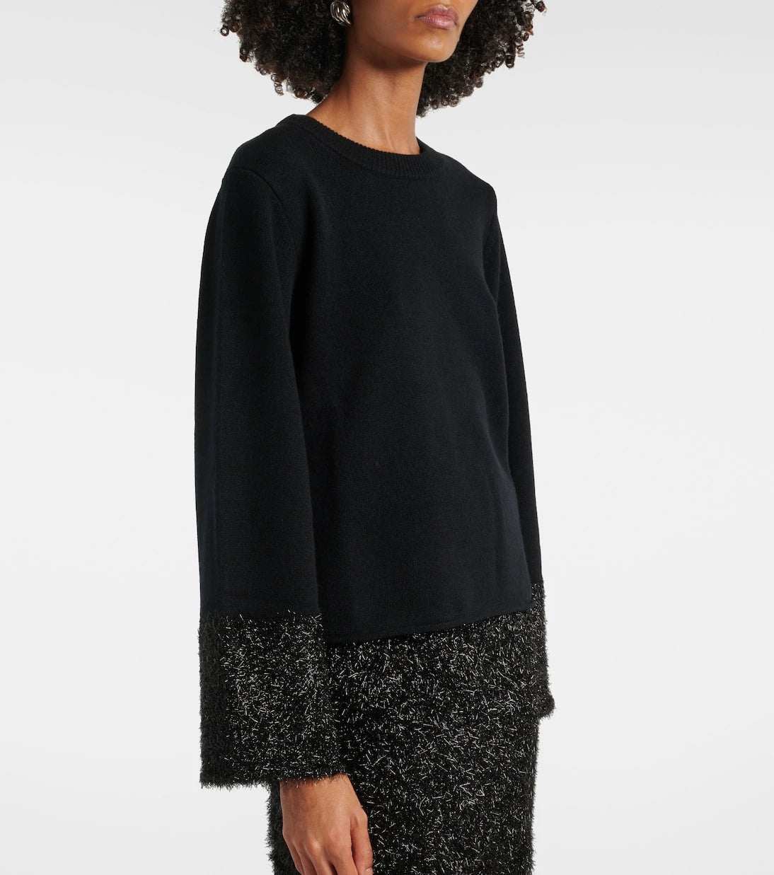 Jardin des Orangers - Lamé-trimmed sweater