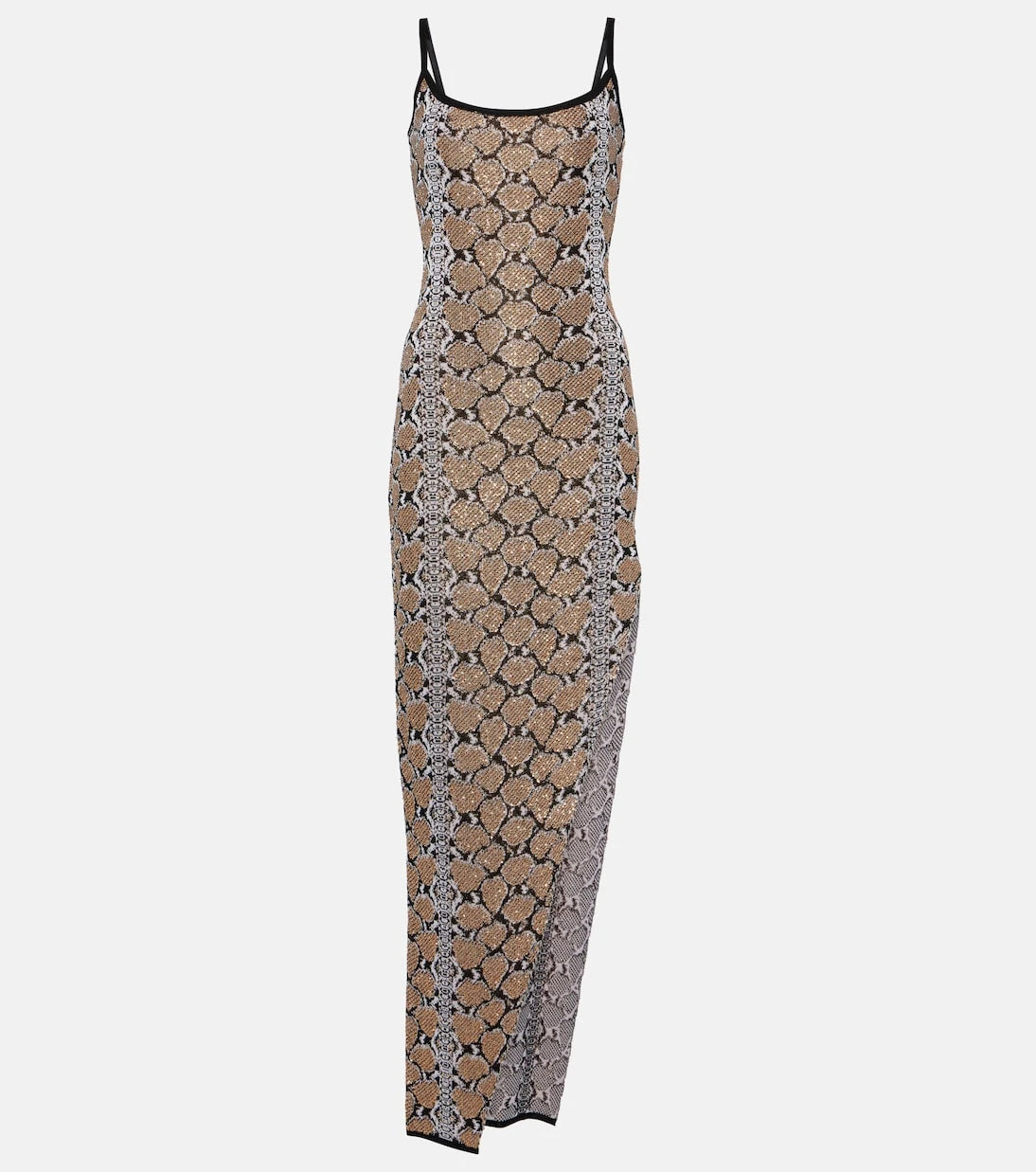Balmain - Snake-print maxi dress