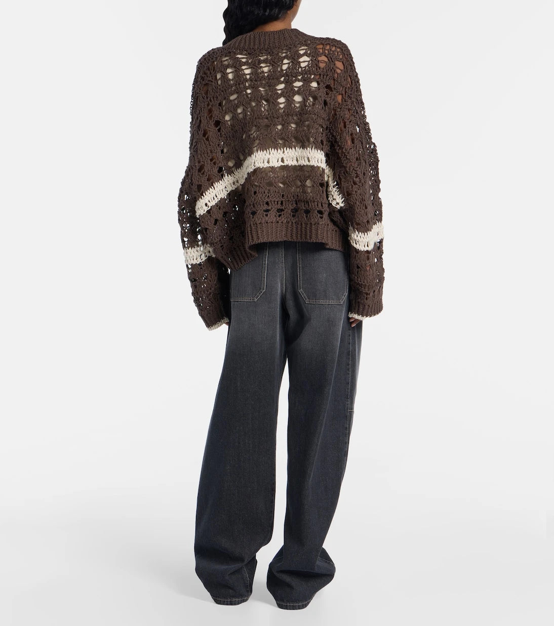 Brunello Cucinelli - Open-knit jute and cotton-blend cardigan