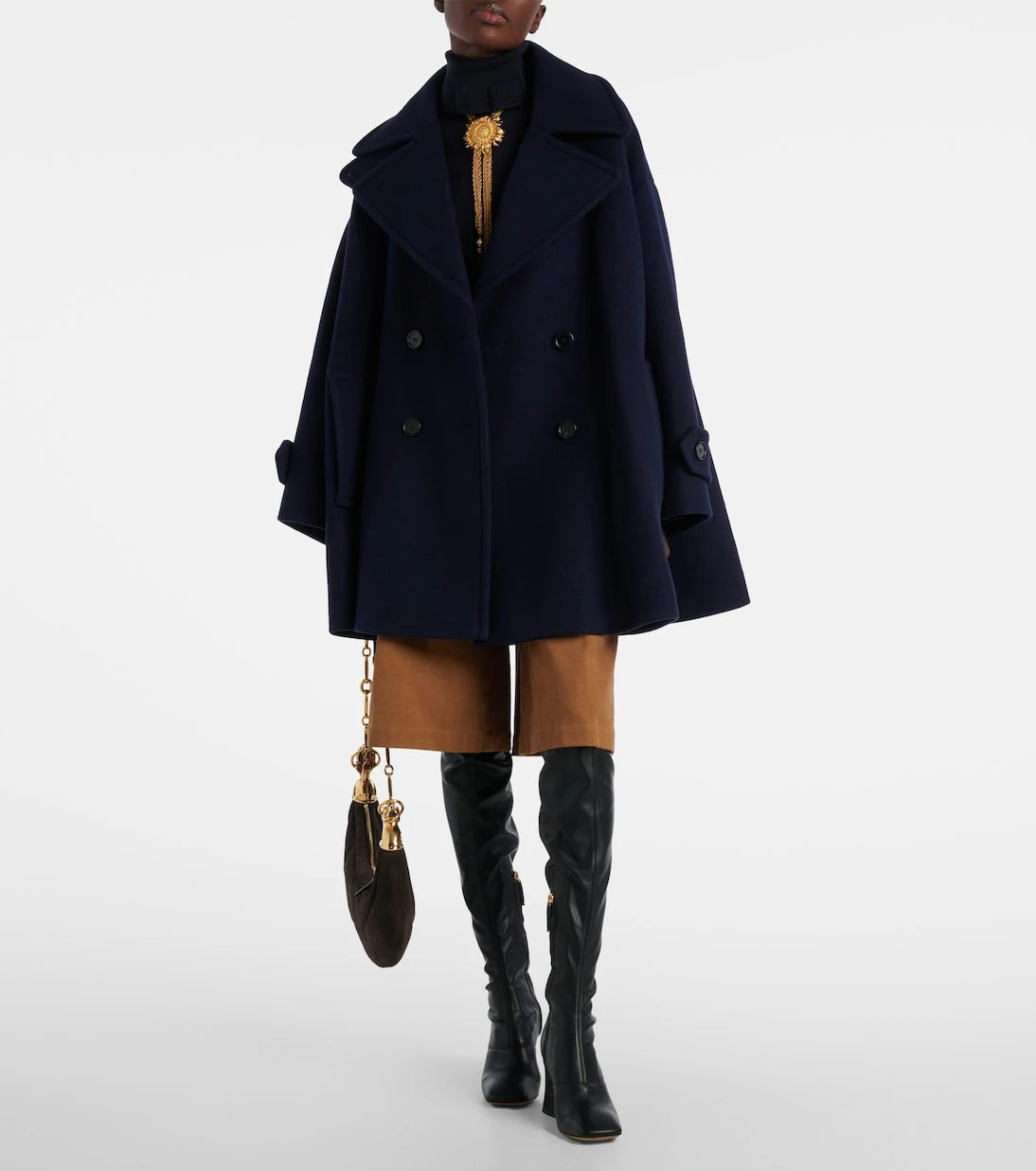 Chloé - Ribbed-knit cotton and wool turtleneck sweater