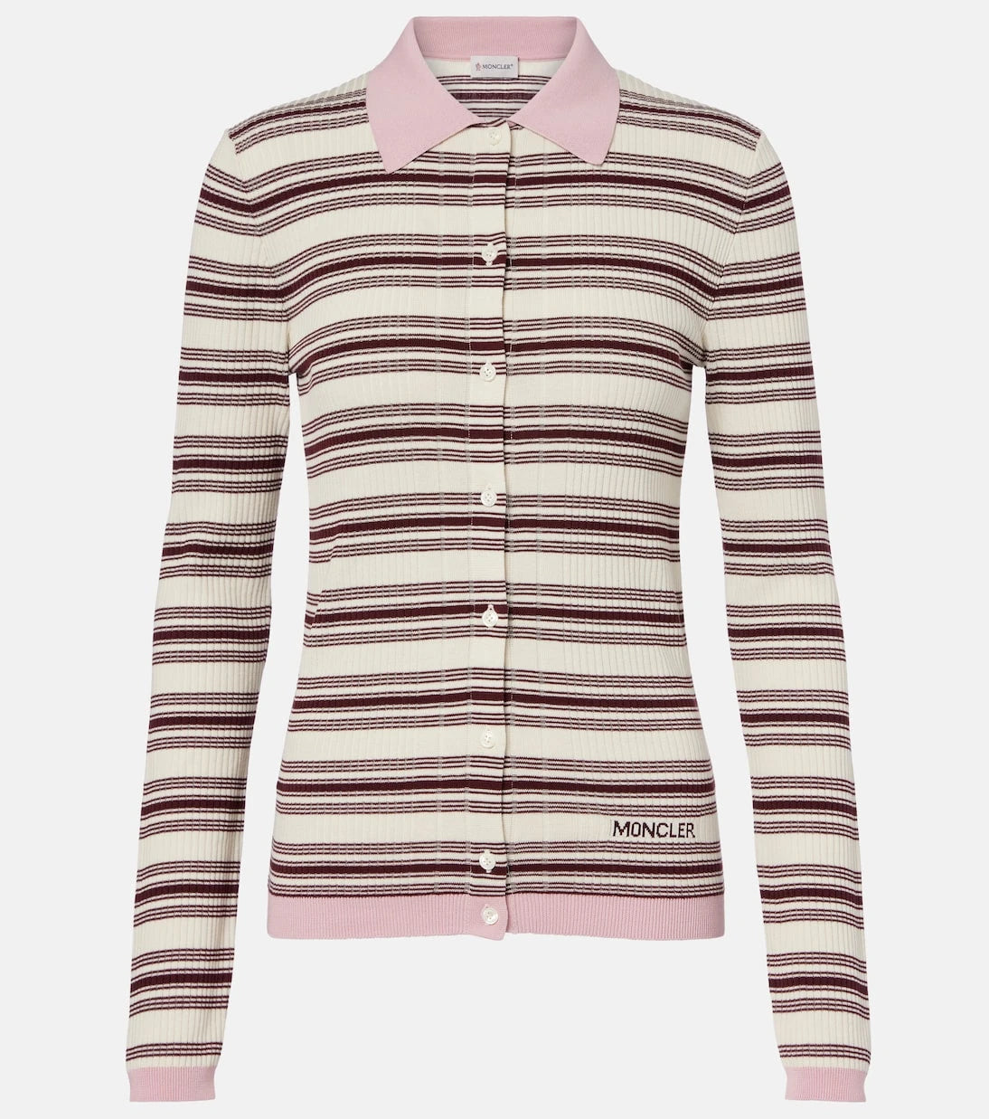 Moncler - Striped cotton polo shirt