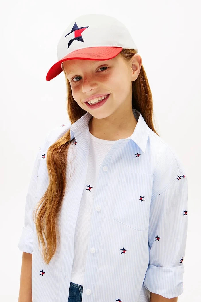 Tommy Hilfiger шапка с козирка за деца от памук