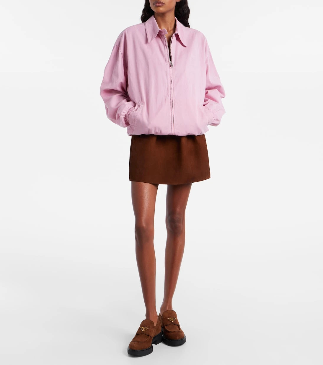 Prada - Chocolate suede loafers