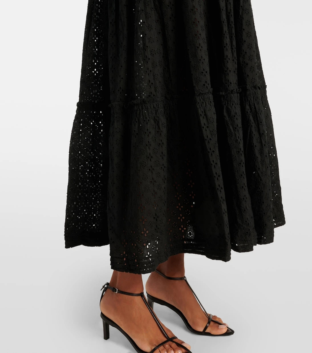 Poupette St Barth - Tiered cotton midi dress