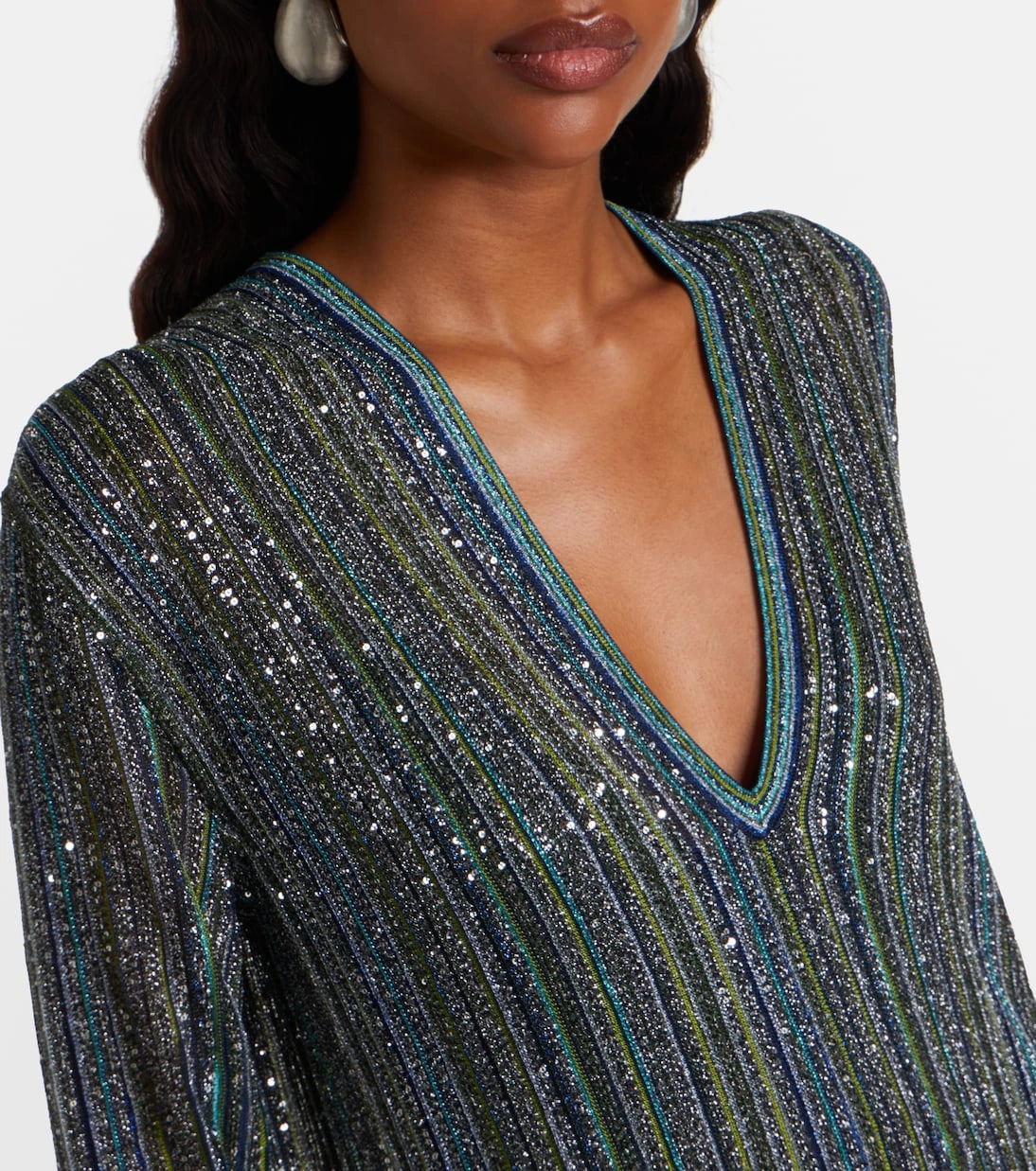 Missoni - Striped lamé gown