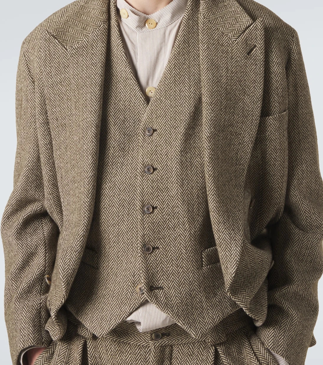 Giorgio Armani - Archivio cotton and wool-blend blazer